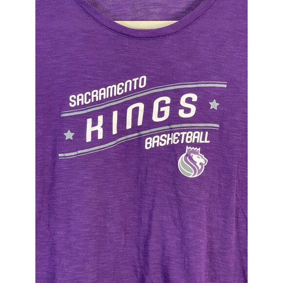 Sacramento Kings Basketball t-shirt short sleeve sheer lion stars purple READ - Picture 2 of 6